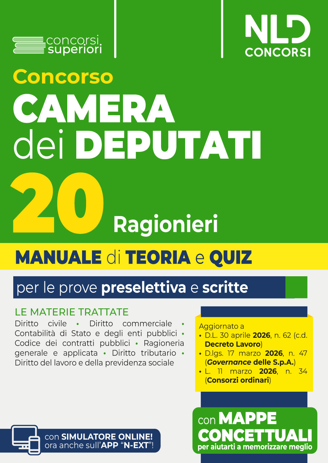 Concorso Ragioniere Camera dei Deputati 2026: 20 Posti