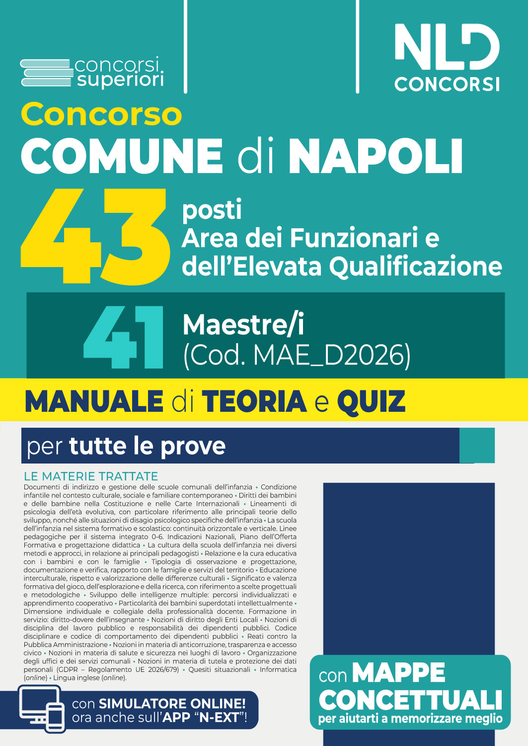 concorso comune di napoli 2026 maestre e informatici