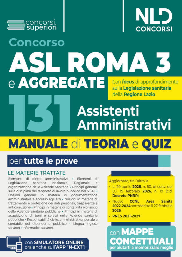 Concorso ASL Roma 3: 131 posti Assistente Amministrativo